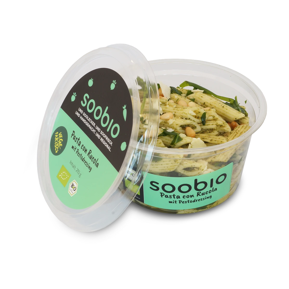 Soobio Pasta con Rucola mit Pestodressing, 210 g
